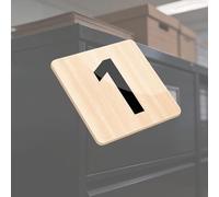 numner Letrero Acrílico Con Número De Casa, Diseño De Grano De Madera Para El Hogar/etiquetas Numeradas De Plástico 1-5 1-100 1-500(B-1-70 D 8 CM)