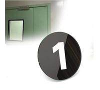 numner Números de mesa autoadhesivos 1-50 Número de serie/Casillero circular Número acrílico/Números grabados Etiquetas de señalización(Black1-1-10,D 8 CM)