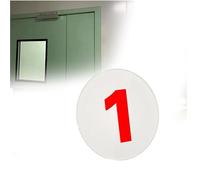 numner Números de mesa autoadhesivos 1-50 Número de serie/Casillero circular Número acrílico/Números grabados Etiquetas de señalización(White1-1-5,D 8 CM)