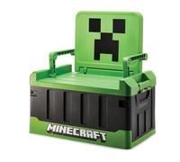 Numskull Caja de Almacenamiento y Silla Plegable 2 en 1 Oficial Minecraft - Organizador de Accesorios Gaming con Tapa y Asas para Salas Familiares - Merchandising Oficial de Minecraft