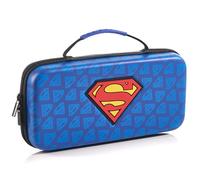 numskull Funda Oficial DC Comics Superman para Switch y Switch 2 - Carcasa Rígida - Diseño Superhéroe Icónico - Capacidad para 10 Juegos y Accesorios