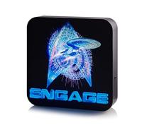 Numskull Lámpara de escritorio oficial de Star Trek con logotipo 3D para dormitorio, oficina, hogar, estudio, trabajo, mercancía de Star Trek