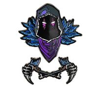 Numskull Pin Kings Official Fortnite Raven - Juego de dos pines esmaltados en una tarjeta de respaldo, talla única, Metal esmaltado, No es una piedra preciosa