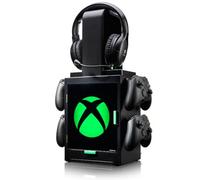 Numskull Taquilla Gaming con Luz LED Inspirada en Xbox - Soporte para 4 Mandos, 10 Juegos y 1 Auricular - Merchandising Oficial de Xbox