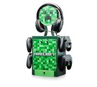 Numskull Taquilla y Soporte de Almacenamiento Oficial de Minecraft - Capacidad para 10 Juegos/DVDs, 4 Mandos, Auriculares y Accesorios - Organizador Resistente - Merchandising Oficial de Minecraft