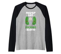 Nunca Comas pepinillos Solo Pepinos Pepino Verduras Encurtidos Camiseta Manga Raglan