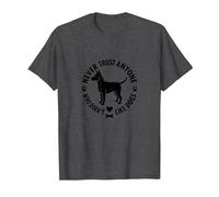 Nunca confíes en Nadie a quien no le gusten los Perros y Mascotas Camiseta, Hombre, Jaspeado Oscuro, XXL