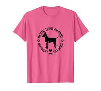 Nunca confíes en Nadie a quien no le gusten los Perros y Mascotas Camiseta, Hombre, Rosa Jaspeado, M
