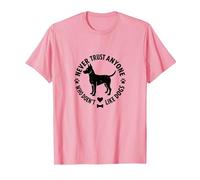 Nunca confíes en Nadie a quien no le gusten los Perros y Mascotas Camiseta, Hombre, Rosado, S