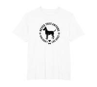 Nunca confíes en Nadie a quien no le gusten los Perros y Mascotas Camiseta, Hombre Tallas Grandes, Blanco, 5X Alto