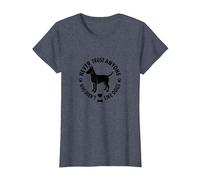Nunca confíes en Nadie a quien no le gusten los Perros y Mascotas Camiseta, Mujer, Azul Jaspeado, XL
