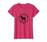 Nunca confíes en Nadie a quien no le gusten los Perros y Mascotas Camiseta, Mujer, Rojo Jaspeado, S