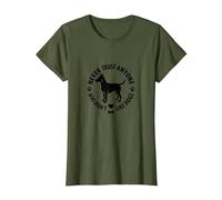 Nunca confíes en Nadie a quien no le gusten los Perros y Mascotas Camiseta, Mujer, Verde Oliva, XL