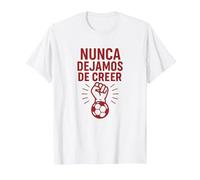 Nunca Dejamos De Creer Afición Atlético Madrid Camiseta, Hombre, Blanco, L
