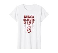Nunca Dejamos De Creer Afición Atlético Madrid Camiseta, Mujer, Blanco, XL