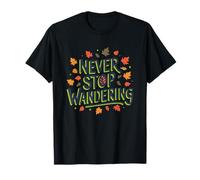 Nunca Dejes de Vagar Hojas de otoño Viajes Camiseta