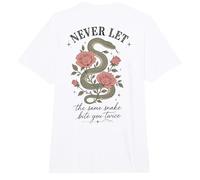 Nunca Dejes Que la Misma Serpiente te muerda Dos Veces Serpent Rose Comfort Colors Adult Heavyweight T-Shirt