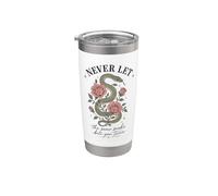 Nunca dejes que la misma serpiente te muerda dos veces Serpent Rose Vaso térmico de acero inoxidable de doble pared