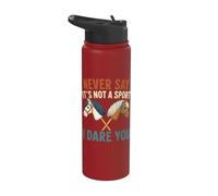 Nunca digas que no es un deporte. Te reto a jugar a la equitación como pasatiempo Stainless Steel Insulated Water Bottle
