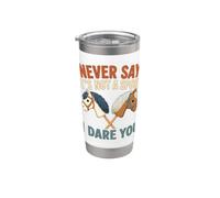 Nunca digas que no es un deporte. Te reto a jugar a la equitación como pasatiempo Vaso térmico de acero inoxidable de doble pared