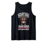 Nunca discutas con una Chica Baja Que Tiene una A en su Nombre Divertido Camiseta sin Mangas