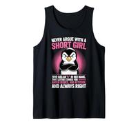 Nunca discutas con una Chica Baja Que Tiene una A en su Nombre Divertido Camiseta sin Mangas