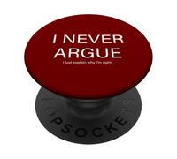 Nunca discuto Solo explico por qué Tengo razón PopSockets PopGrip Adhesivo