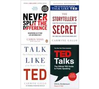 Nunca dividas la diferencia, El secreto del narrador, Habla como TED, Colección de 4 libros de TED Talks