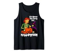 Nunca es Demasiado temprano para Halloween Gato Calabaza Jack O Lantern Camiseta sin Mangas