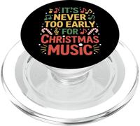 Nunca es demasiado temprano para Navidad Música Navidad PopSockets PopGrip para MagSafe