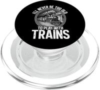 Nunca es Demasiado Viejo para Jugar con Trenes Modelo de ferrocarril PopSockets PopGrip para MagSafe