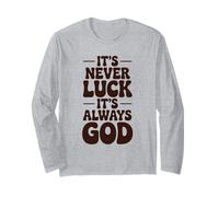 Nunca es Suerte, Siempre es Dios, fe Cristiana Manga Larga