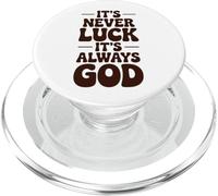 Nunca es Suerte, Siempre es Dios, fe Cristiana PopSockets PopGrip para MagSafe