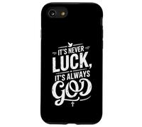 Nunca es suerte siempre es Dios paloma cristiano divertido Carcasa para iPhone SE (2020) / 7 / 8