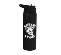 Nunca fue una fase! Emo Girl Goth y2k Punk Stainless Steel Insulated Water Bottle