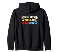 Nunca juzgues un Libro Película Lectura Humor Sudadera con Capucha