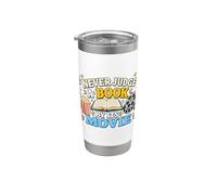 Nunca juzgues un libro Película Lectura Humor Vaso térmico de acero inoxidable de doble pared
