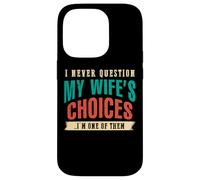 Nunca le preguntes a mi esposa Soy su marido ARTE EN LA ESPALDA Carcasa para iPhone 14 Pro