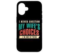 Nunca le preguntes a mi esposa Soy su marido ARTE EN LA ESPALDA Carcasa para iPhone 16