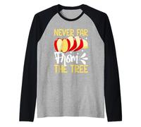 Nunca lejos del árbol Manzana Camiseta Manga Raglan