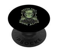 Nunca me sentí más Vivo Frankenstein Halloween PopSockets PopGrip Adhesivo