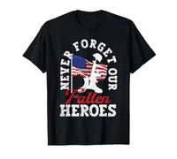 Nunca Olvides a Nuestros héroes caídos Divertido conmemorativo del Día de los Veteranos Camiseta