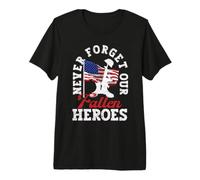 Nunca Olvides a Nuestros héroes caídos Divertido conmemorativo del Día de los Veteranos Camiseta Premium