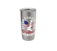 Nunca olvides a nuestros héroes caídos divertido conmemorativo del Día de los Veteranos Vaso térmico de acero inoxidable de doble pared