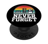 Nunca Olvides Cassettes VHS CD y disquetes PopSockets PopGrip Adhesivo