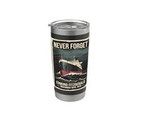 Nunca olvides Edmund Fitzgerald Stormy Lake Historia marítima Vaso térmico de acero inoxidable de doble pared