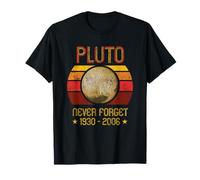 Nunca Olvides Plutón Retro Espacio Ciencia Gráfico Regalo Camiseta