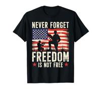 Nunca Olvides Que la Libertad no es Gratis Día de los Caídos en EE. UU. Camiseta