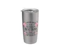 Nunca pedí ser el mejor jefe del mundo aquí aplastándolo Vaso térmico de acero inoxidable de doble pared