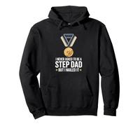 Nunca pedí ser un padrastro Pero lo clavé Medalla Sudadera con Capucha
